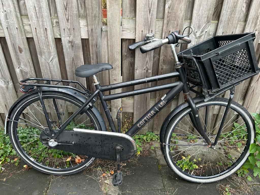 Cortina U4 Transportfiets 26 inch met krat, Fietsen en Brommers, Fietsen | Dames | Damesfietsen, Ophalen, Overige merken, 53 tot 56 cm