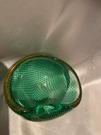 Murano Italarts Groen Amber Asbakje jaren 60, Ophalen of Verzenden