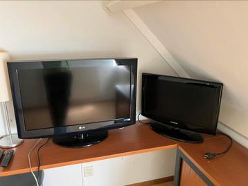 Televisie LCD merk LG en Samsung 2x werken prima oud type beschikbaar voor biedingen