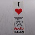 Oude sticker.  I Love bar-disco-dancing Apollo.  Helden., Verzamelen, Stickers, Ophalen of Verzenden, Zo goed als nieuw, Overige typen
