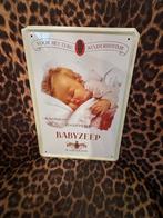 Metaal bordje vintage baby zeep kraam cadeau wand decoratie, Ophalen of Verzenden