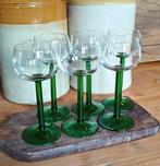 Vintage Luminarc groene wijn glazen - set van 6, Antiek en Kunst, Antiek | Glas en Kristal, Ophalen of Verzenden