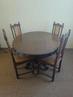 Antieke tafel met stoelen, Antiek en Kunst, Ophalen