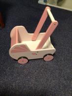 Houten poppenwagentje eventueel met popje, Ophalen of Verzenden, Gebruikt