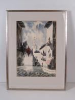Aquarel van zonnig Valencia door Salvador Ribes Villalba, Antiek en Kunst, Ophalen of Verzenden