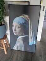 "Schilderij" Meisje met de parel + kussens, Ophalen, Zo goed als nieuw, Schilderij, 75 tot 100 cm