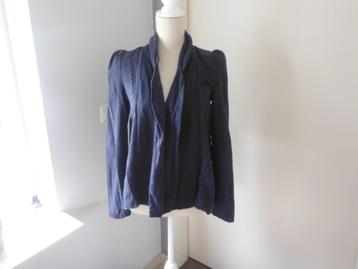 blauw spijker blazer/jasje, pofschouder, H & M, mt 36 beschikbaar voor biedingen