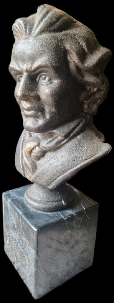 Zwaar metalen buste Beethoven, Antiek en Kunst, Kunst | Beelden en Houtsnijwerken, Ophalen of Verzenden