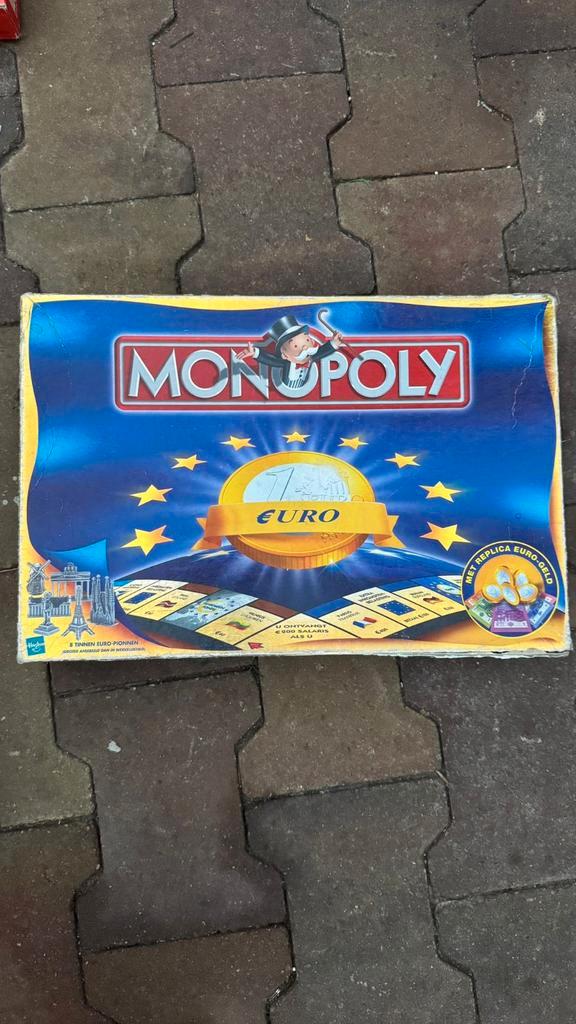 Monopoly Euro Editie - Compleet Bordspel, Hobby en Vrije tijd, Gezelschapsspellen | Bordspellen, Gebruikt, Een of twee spelers