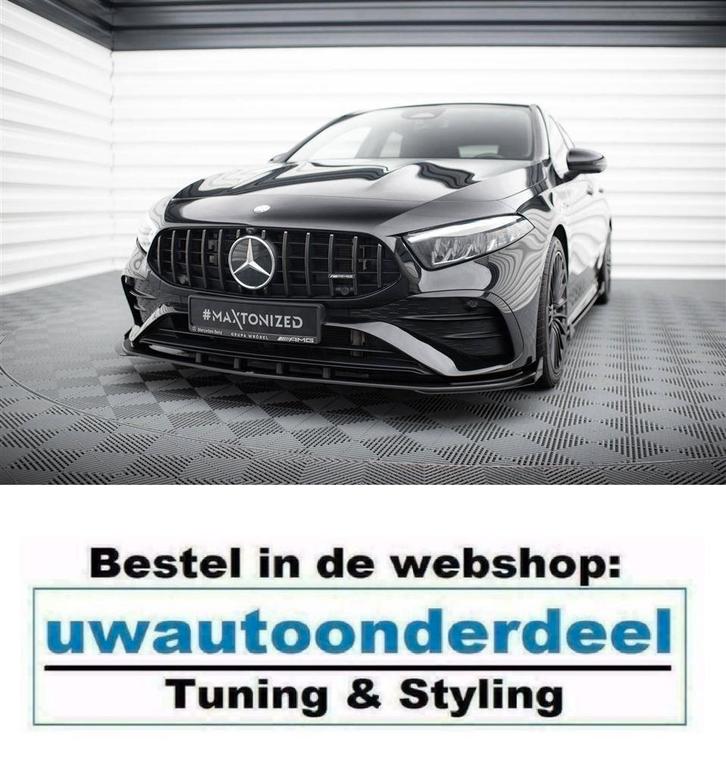 Maxton Design Spoiler Splitter Lip Mercedes A35 AMG Facelift, Auto diversen, Tuning en Styling, Ophalen of Verzenden