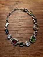 Prachtige armband met edelstenen roestvrijstaal heren, Ophalen of Verzenden, Zo goed als nieuw, Met edelsteen, Overige kleuren
