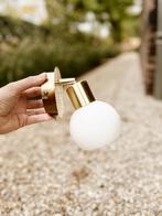 Melkglas Wandlamp Goud - Bol Design, Ophalen of Verzenden, Zo goed als nieuw, Glas, Vintage