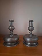 Vintage Tinnen Kaarsenhouders - Set van 2, Ophalen of Verzenden, Overige materialen