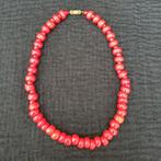 Vintage dieprode bloedkoraal ketting voor jong meisje, Sieraden, Tassen en Uiterlijk, Antieke sieraden, Ophalen of Verzenden, Overige materialen