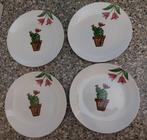 4 borden Mica Cactus 20,5 cm, Ophalen of Verzenden, Zo goed als nieuw, Bord(en), Overige stijlen