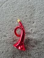 Rode trompet kerstbal, Ophalen of Verzenden