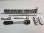 Gedore 3/8" doppenset 21 delig, Auto diversen, Autogereedschap, WerkzRemscheider Str. 149 42899 Remscheid Duitsland, Gebruikt