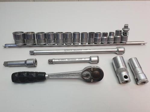 Gedore 3/8" doppenset 21 delig, Auto diversen, Autogereedschap, Gebruikt, Ophalen of Verzenden