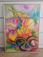 Kleurrijk Schilderij - Gesigneerd & Ingelijst, Ophalen of Verzenden