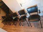 6x Vintage Friso Kramer stoelen  voor Ahrend de Cirkel, Ophalen, Overige materialen, Gebruikt, Zwart