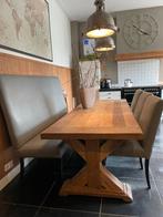 Schitterende massief eiken eettafel 240 x 95 cm, Eikenhout, Zo goed als nieuw, Vijf personen of meer, 150 tot 200 cm