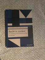 Sanne Taekema - Recht in context, Boeken, Ophalen of Verzenden, Zo goed als nieuw, Sanne Taekema; Jeanne Gaakeer; Marc Loth