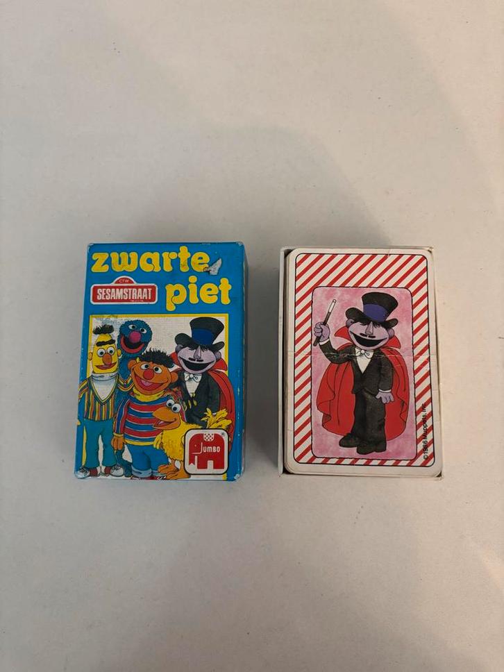 Zwarte Piet Sesamstraat Kaartspel Jumbo vintage jaren 80!, Hobby en Vrije tijd, Gezelschapsspellen | Kaartspellen, Gebruikt, Een of twee spelers