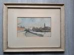 Willem Hamel (1912-?) Aanloophaven bij Huizen - 1942, Antiek en Kunst, Kunst | Schilderijen | Klassiek, Ophalen of Verzenden