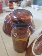 2 bruin glazen vintage apothekers potten p/st 3.95, Antiek en Kunst, Curiosa en Brocante, Ophalen of Verzenden