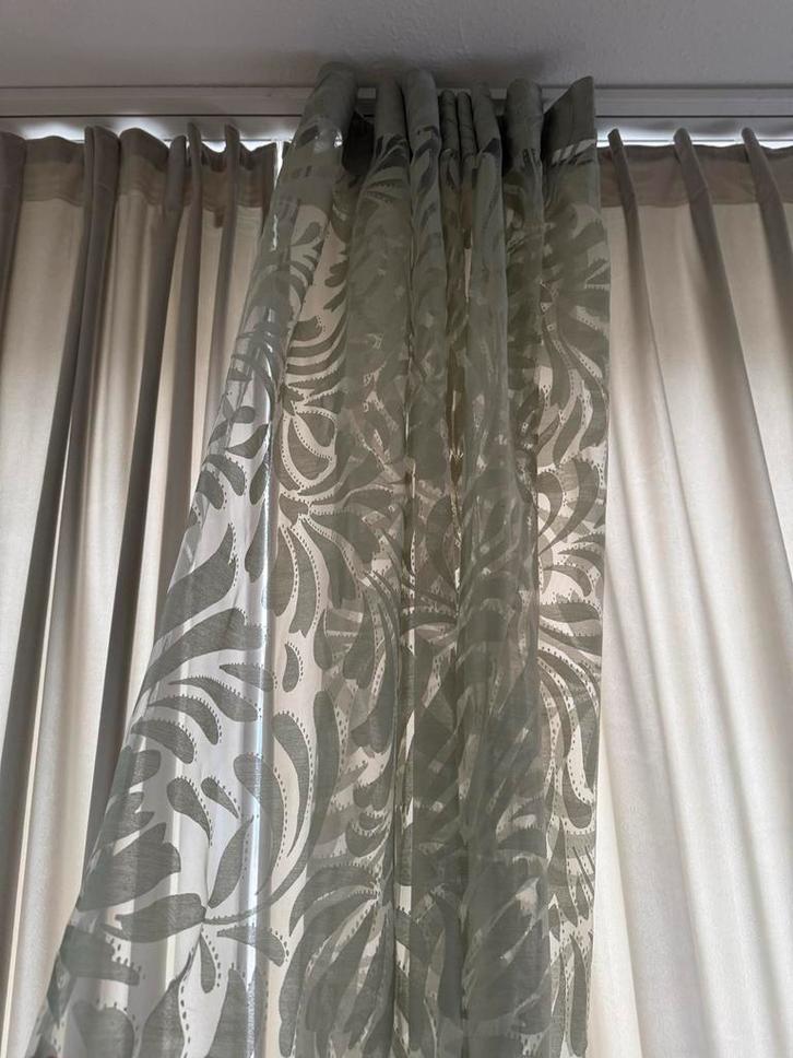 Luxe Vitrage Gordijnen Set (140x240 cm), Huis en Inrichting, Stoffering | Gordijnen en Lamellen, Nieuw, 200 cm of meer, 100 tot 150 cm