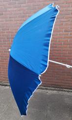 blauwe strand balkon tafel parasol, Ophalen, Zo goed als nieuw, 1 tot 2 meter, Strandparasol