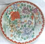 Antiek Chinees bord met bloemen, Ophalen of Verzenden