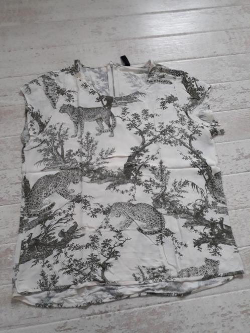 ONLY groen creme luipaard top blouse shirt maat 40 M zgan, Kleding | Dames, Blouses en Tunieken, Zo goed als nieuw, Maat 38/40 (M)