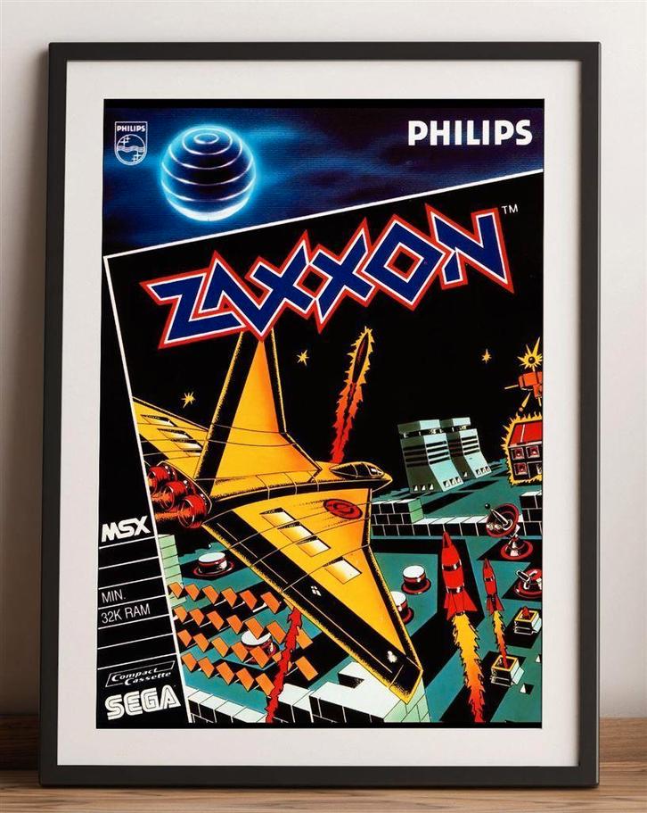 ZAXXON MSX SEGA Retro Videogame Poster 50x70 CM, Spelcomputers en Games, Games | Sega, Nieuw, Saturn of Dreamcast, Avontuur en Actie