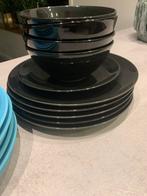 Ikea servies set blauw zwart, Ophalen, Aardewerk, Overige stijlen, Bord(en)