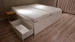 Tweepersoonsbed met 4 opberglades Ikea, Huis en Inrichting, Slaapkamer | Bedden, Ophalen, Wit, Tweepersoons, Zo goed als nieuw