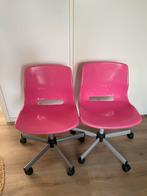 Roze Bureaustoelen - Set van 2, Huis en Inrichting, Bureaustoelen, Ophalen, Gebruikt, Roze, Bureaustoel
