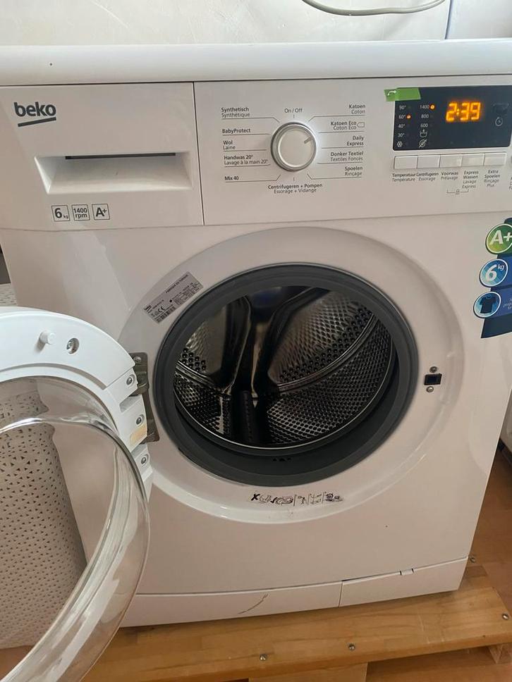 Beko Wasmachine - Voorlader, 6kg, A+, Witgoed en Apparatuur, Wasmachines, Gebruikt, Voorlader, 4 tot 6 kg, 85 tot 90 cm, 1200 tot 1600 toeren