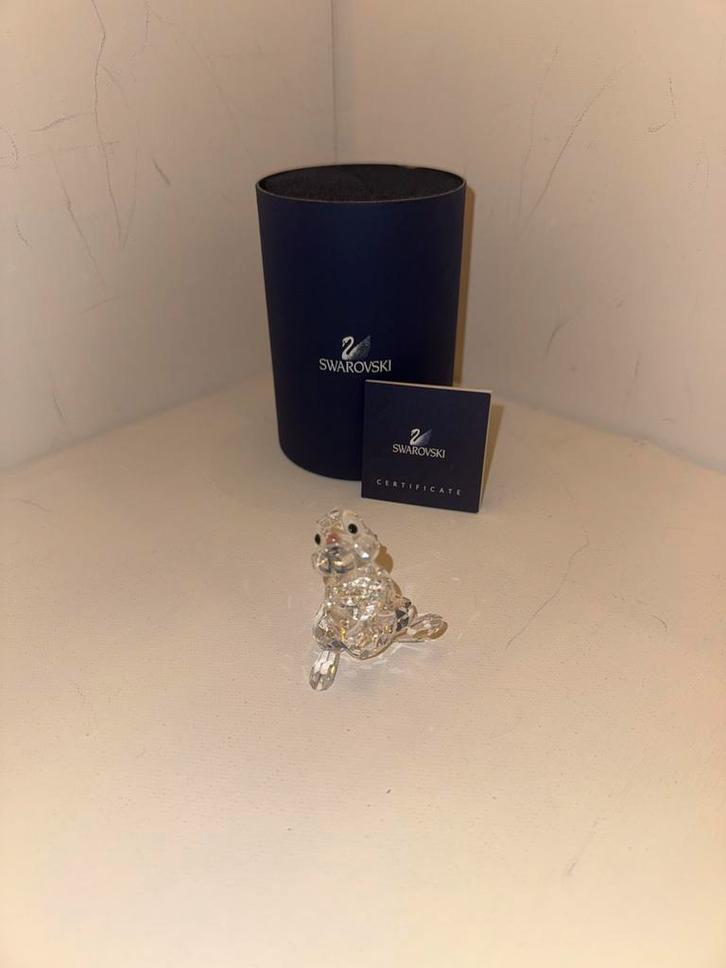 Swarovski Kristallen stampertje met Certificaat, Verzamelen, Swarovski, Zo goed als nieuw, Figuurtje, Ophalen of Verzenden