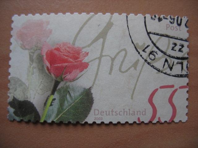 Duitsland roos, Verzenden, BRD, Gestempeld