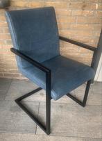 Eetkamerstoel 4 stuks, Huis en Inrichting, Stoelen, Ophalen, Gebruikt, Blauw, Metaal