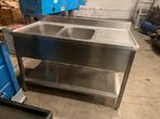 RVS Spoeltafel met 2 Bakken, Huis en Inrichting, Keuken | Keukenelementen, Ophalen, Gebruikt