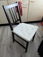 4x ikea stoel Stefan met kussentjes!, Huis en Inrichting, Stoelen, Ophalen, Gebruikt, Zwart, Vier