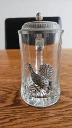 Vintage Bierpul met Kalkoen Relief, Ophalen of Verzenden