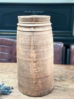 Grote Landelijke Houten Pot, Huis en Inrichting, Woonaccessoires | Vazen, Ophalen, Overige materialen, Gebruikt, Overige kleuren