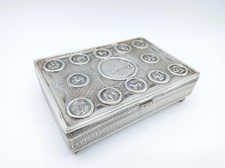Zilveren dekseldoos, Nir Chen, Israël, ca. 1950, Antiek en Kunst, Antiek | Goud en Zilver, Zilver, Verzenden