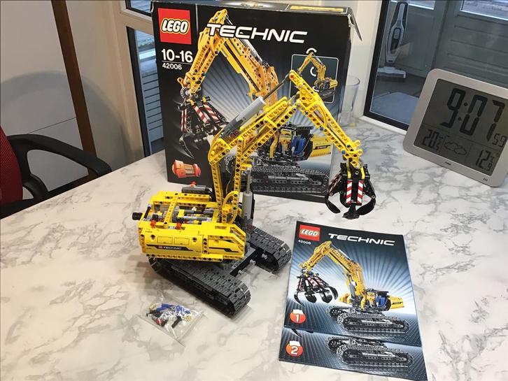 Lego Technic 42006 Excavator met motorized 8293 PF optie, Kinderen en Baby's, Speelgoed | Duplo en Lego, Zo goed als nieuw, Ophalen of Verzenden