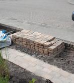 2,5 m2 gele/zandkleur klinkers 20x15 cm, Tuin en Terras, Tegels en Klinkers, Ophalen, Gebruikt, Beton, Klinkers