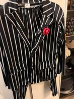 Gangster kostuum zwart-wit gestreept maat S, Ophalen, Carnaval, Kleding, Gedragen