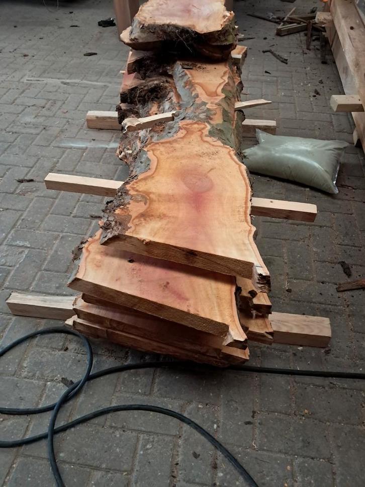 Schaaldelen plataan, Doe-het-zelf en Verbouw, Hout en Planken, Nieuw, Plank, Overige houtsoorten, Minder dan 200 cm, 25 tot 50 mm